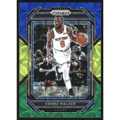 2022-23 Panini Prizm Prizms Choice Blue Yellow and Green #86 Kemba Walker