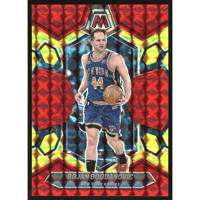 2023-24 Panini Mosaic Mosaic Choice Fusion Red and Yellow #167 Bojan Bogdanovic