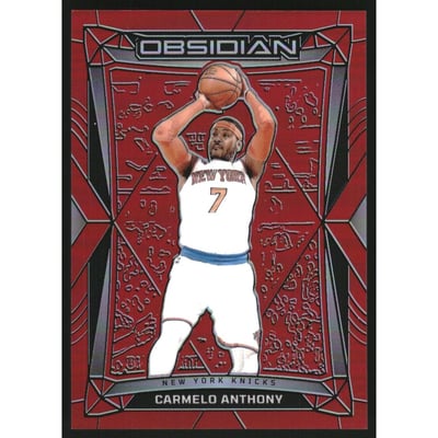 2023-24 Panini Obsidian Electric Etch Red Flood #190 Carmelo Anthony
