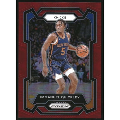 2023-24 Panini Prizm Prizms Red #33 Immanuel Quickley
