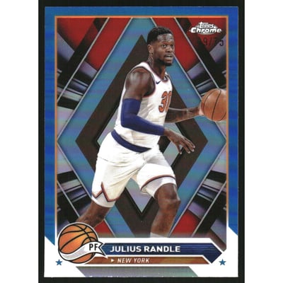2023-24 Topps Chrome Blue Refractors #129 Julius Randle