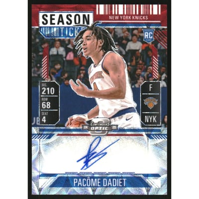 2024-25 Panini Mosaic Rookie Variation Season Ticket Signatures International #17 Pacome Dadiet