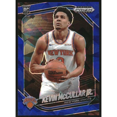 2024-25 Panini Prizm Black Prizms Blue Ice #246 Kevin McCullar Jr.