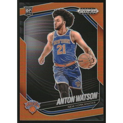 2024-25 Panini Prizm Black Prizms Orange #238 Anton Watson