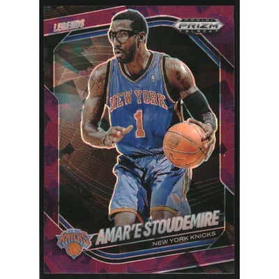 2024-25 Panini Prizm Black Prizms Purple Ice #298 Amar'e Stoudemire LGD