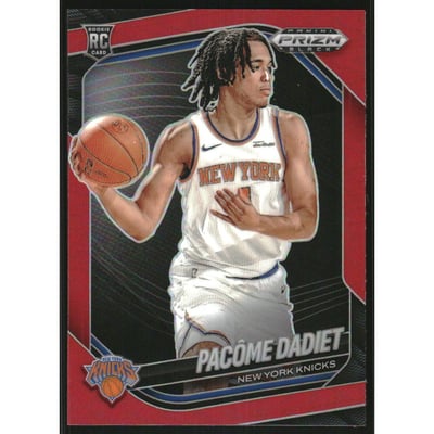 2024-25 Panini Prizm Black Prizms Red #208 Pacome Dadiet