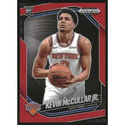 2024-25 Panini Prizm Black Prizms Red #246 Kevin McCullar Jr.