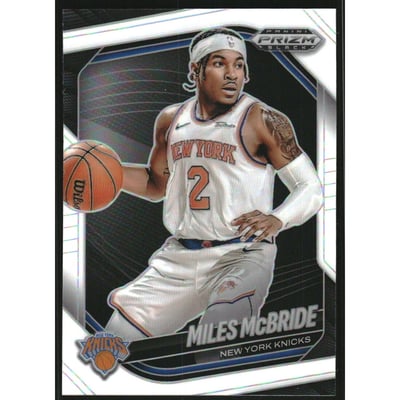 2024-25 Panini Prizm Black Prizms White #189 Miles McBride