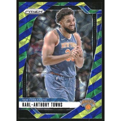 2024-25 Panini Prizm Prizms Choice Blue Yellow and Green #141 Karl-Anthony Towns