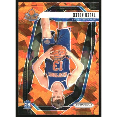 2024-25 Panini Prizm Prizms Orange Ice #225 Tyler Kolek