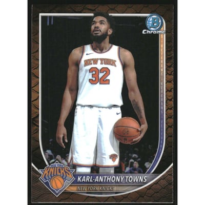 2025-26 Bowman Chrome Reptilian Refractors #BCV64 Karl-Anthony Towns