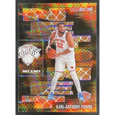 2025-26 Topps Hoops Net 2 Net Light Burst Orange #NTN-27 Karl-Anthony Towns /25