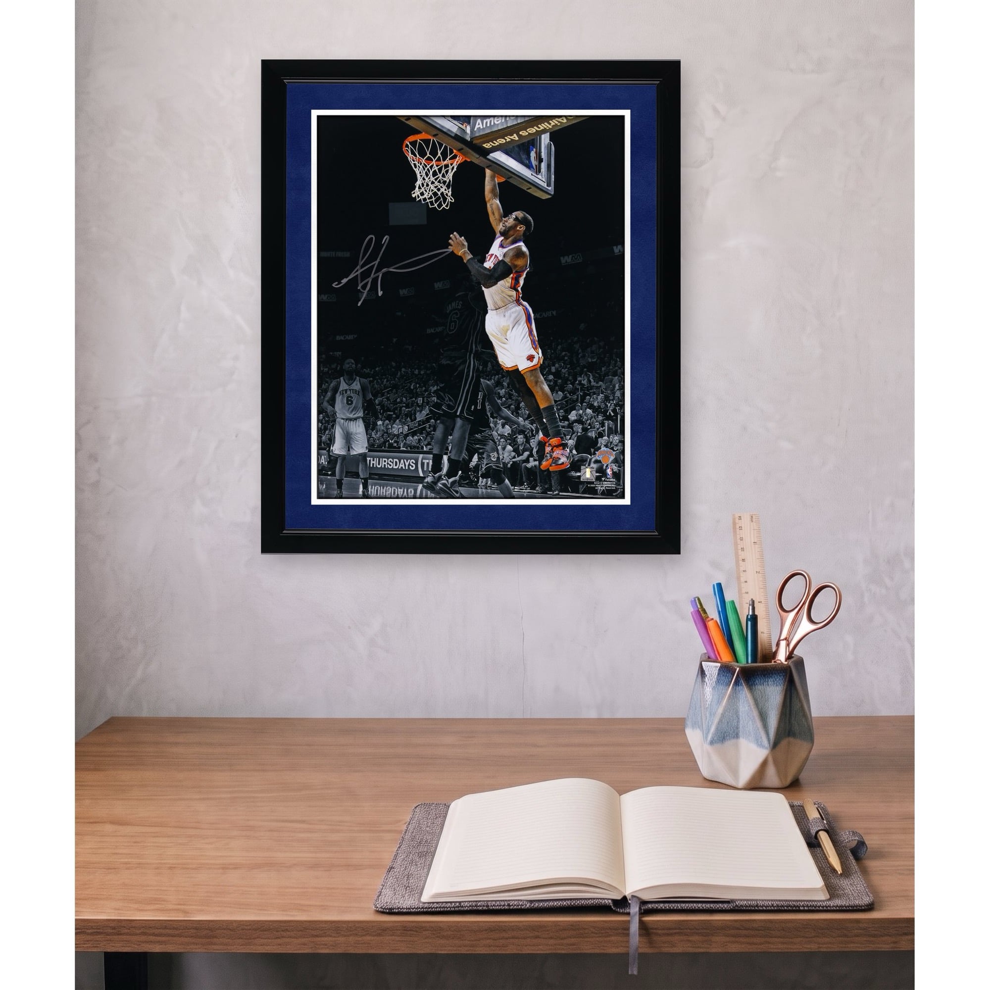 Amar'e Stoudemire New York Knicks Autographed 16" x 20" Spotlight Dunk vs. Miami Heat Photograph