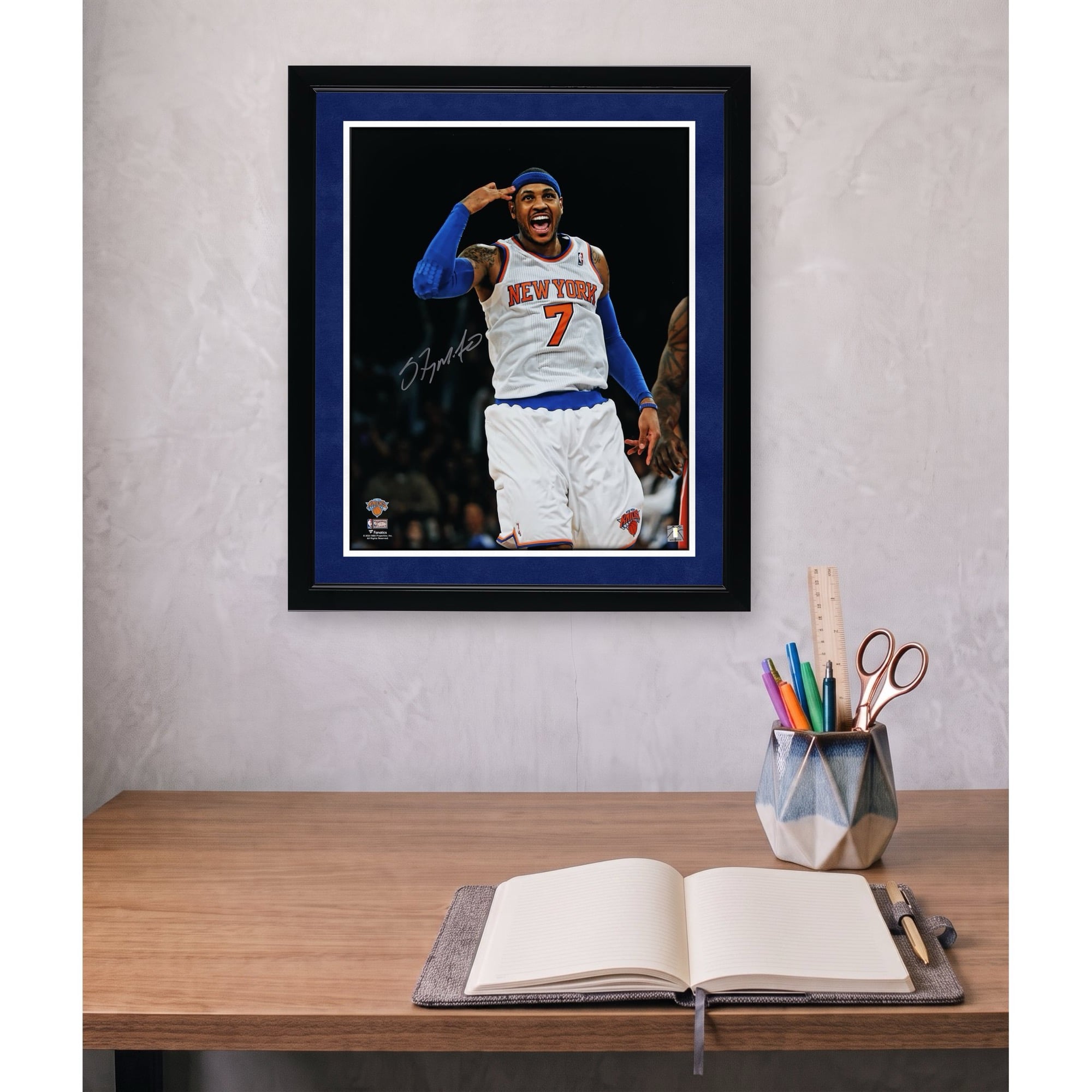 Carmelo Anthony New York Knicks Autographed 16" x 20" Celebration Photograph