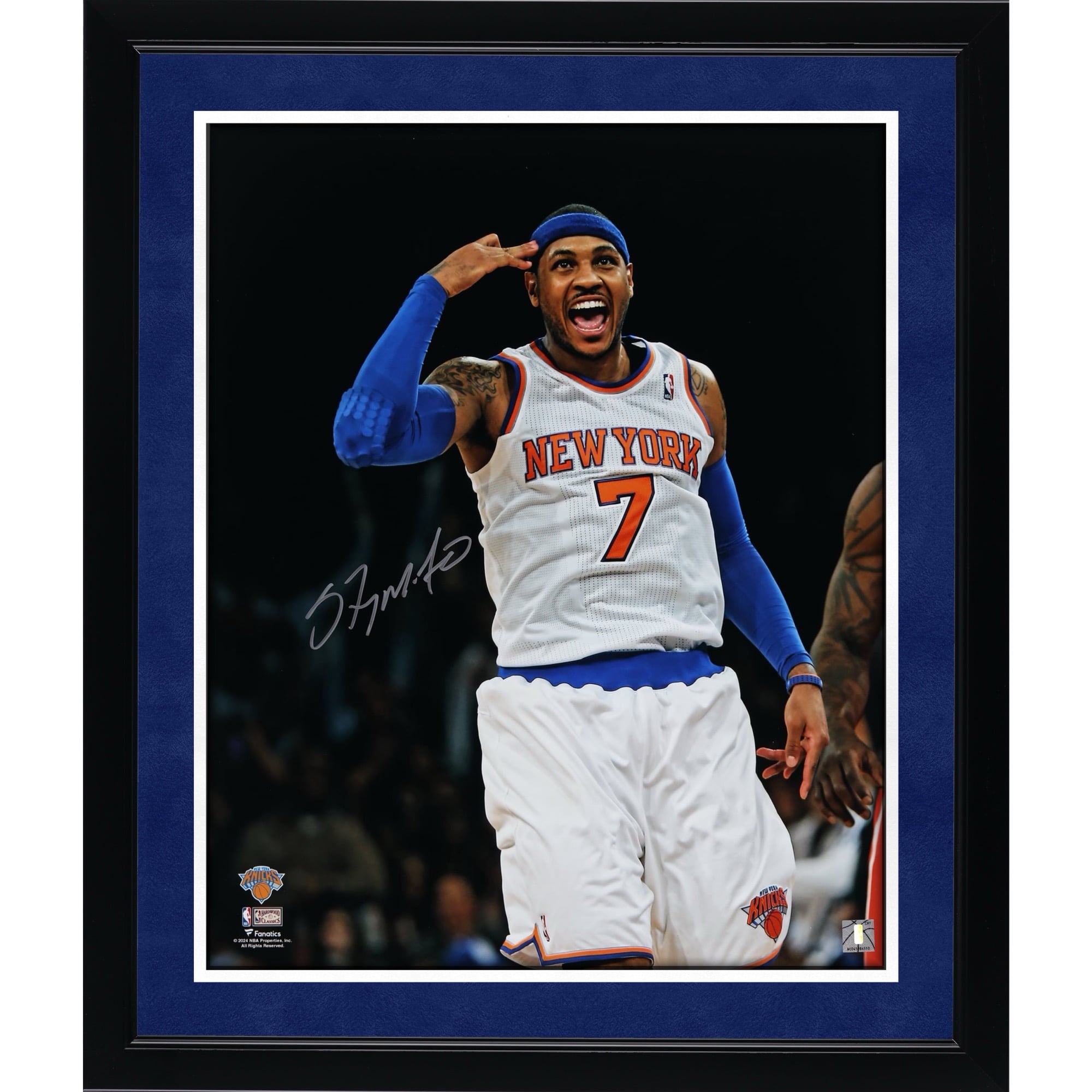 Carmelo Anthony New York Knicks Autographed 16" x 20" Celebration Photograph