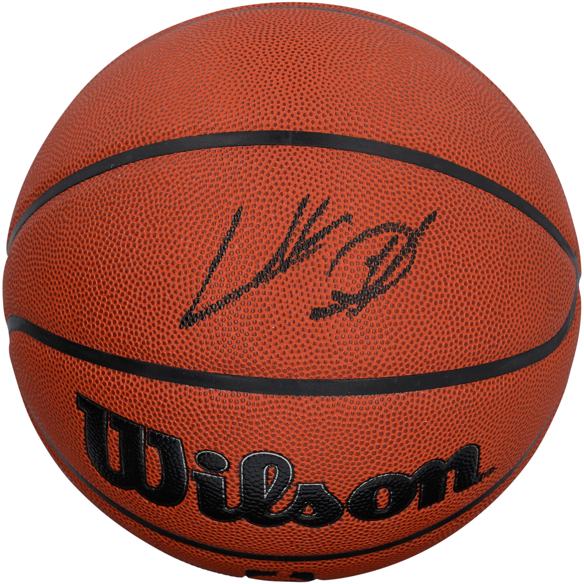 Ballon de basketball intérieur/extérieur Wilson Authentic Series autographié par Charles Oakley des New York Knicks