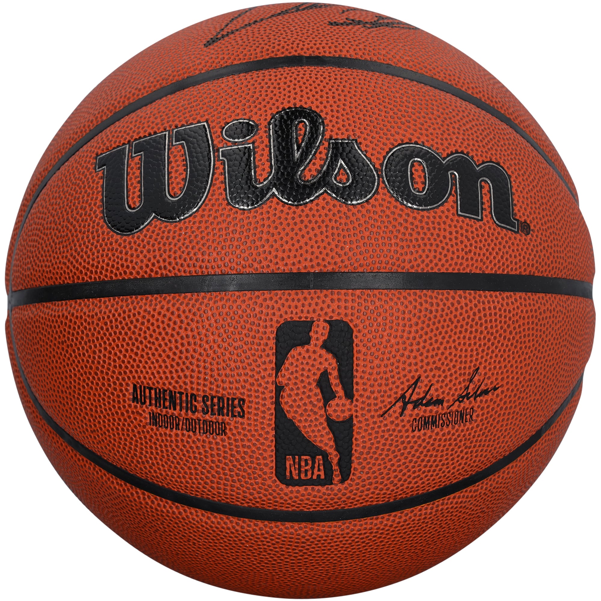 Ballon de basketball intérieur/extérieur Wilson Authentic Series autographié par Charles Oakley des New York Knicks