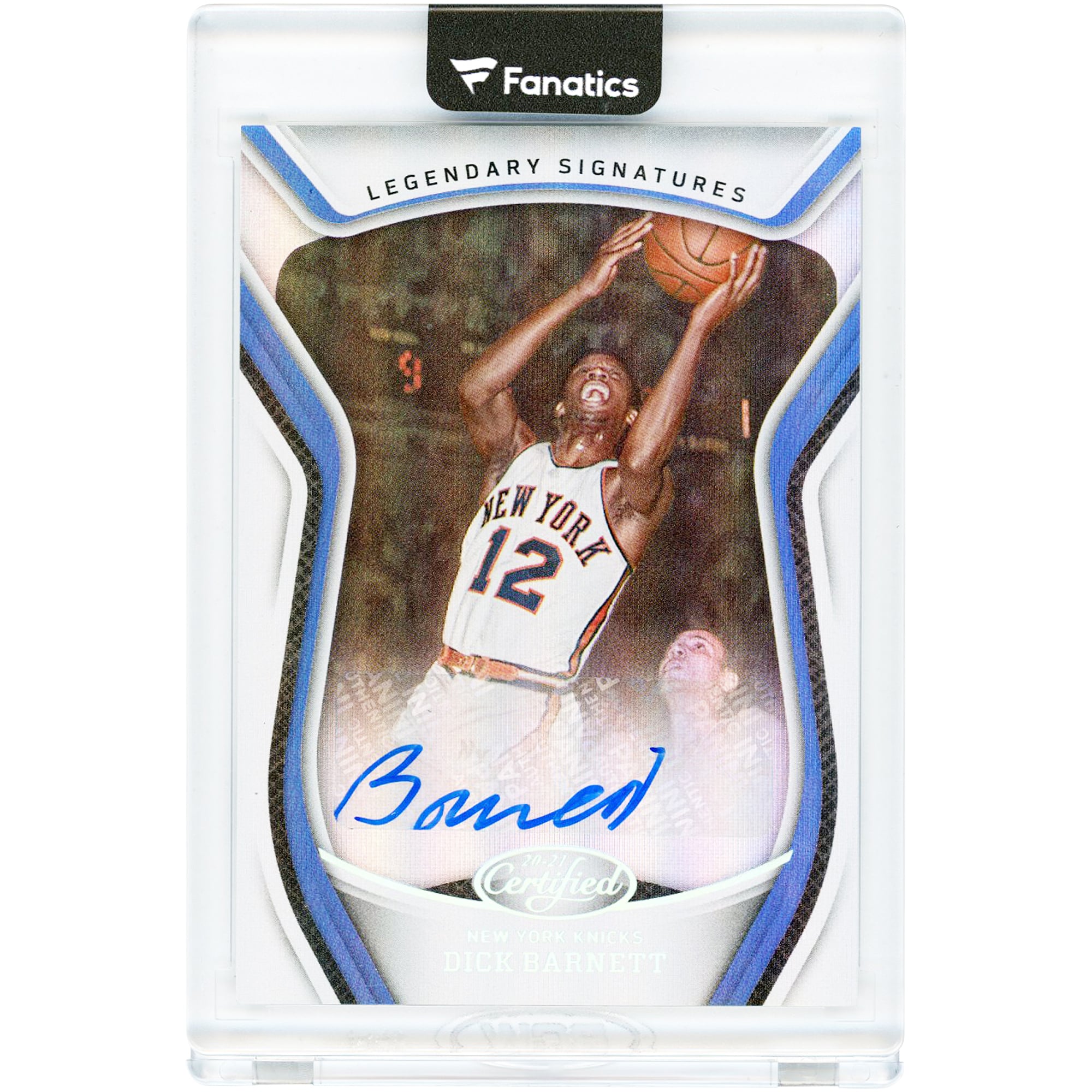 Carte autographiée Dick Barnett des New York Knicks 2020-21 Panini Certified Legendary Signatures #LS-DBN