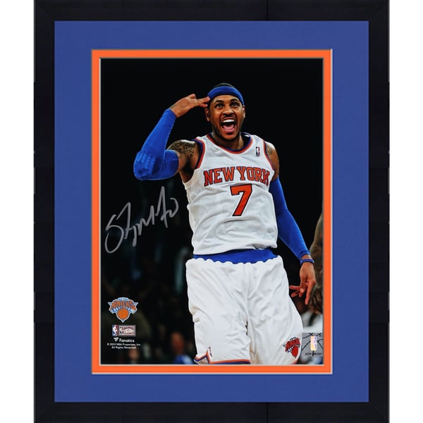 Framed Carmelo Anthony New York Knicks Autographed 8