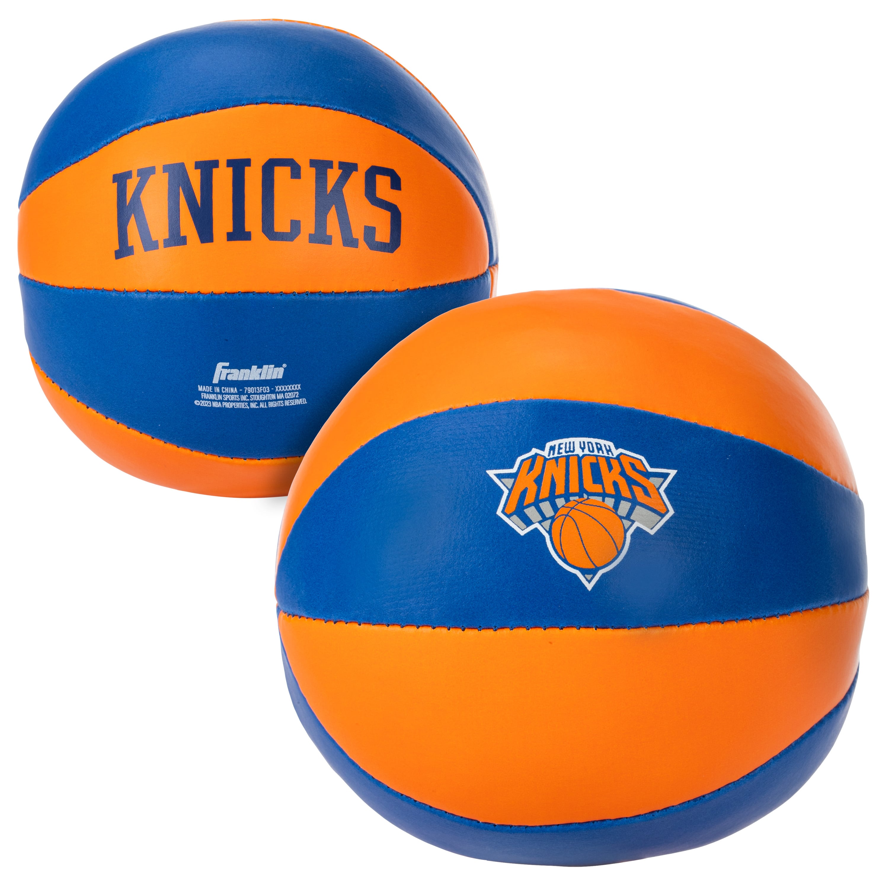 Lot de deux ballons de basket-ball souples Franklin Sports New York Knicks