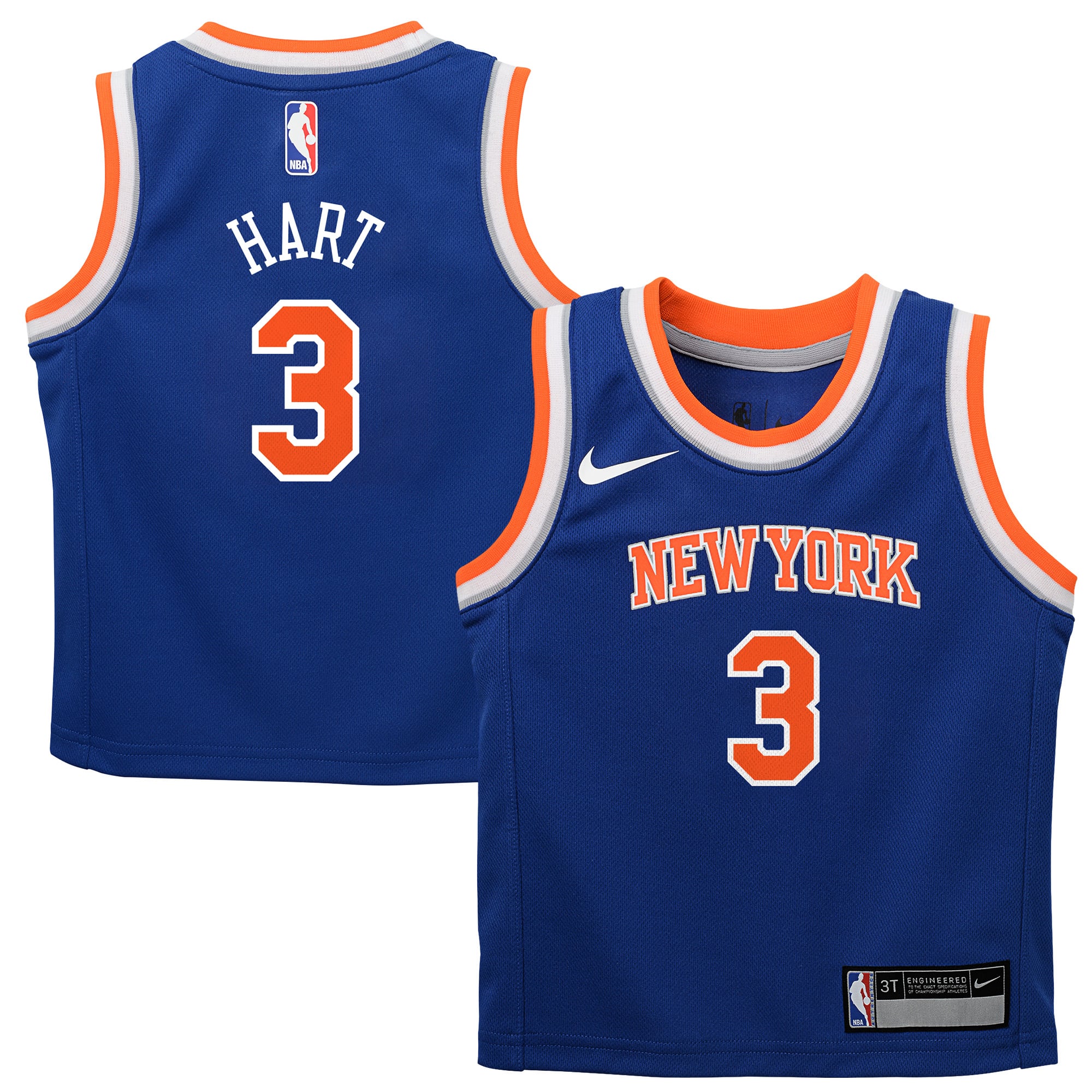 Maillot réplique Swingman bleu des New York Knicks pour bébé Nike Josh Hart - Édition Icon