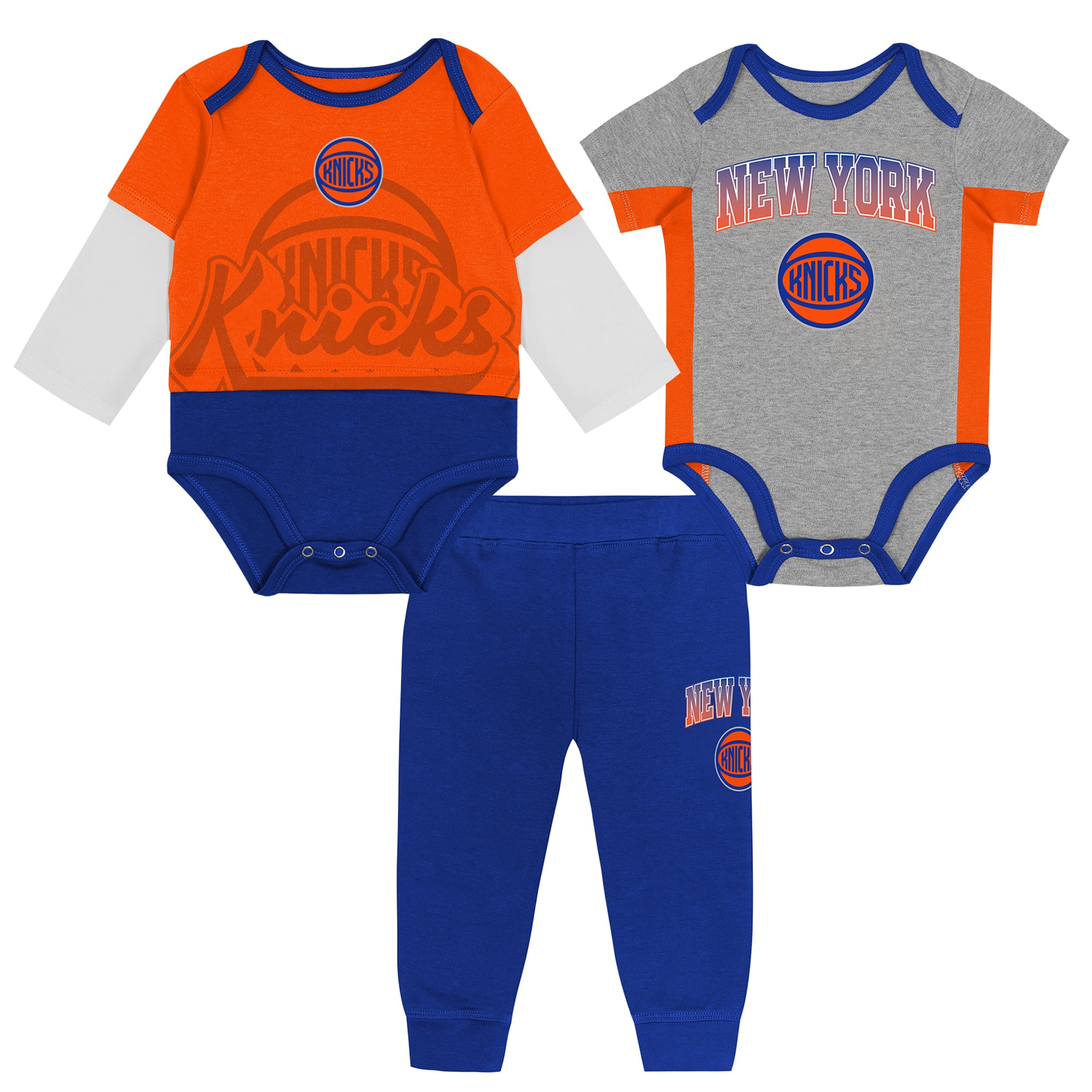 Ensemble trois pièces body et pantalon pour bébé Outerstuff New York Knicks Rim Protectors