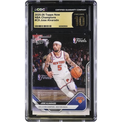 Jose Alvarado New York Knicks 2025-26 Topps Now 25-26 NBA Champions #C9 CGC Authenticated PRISTINE 10 Card