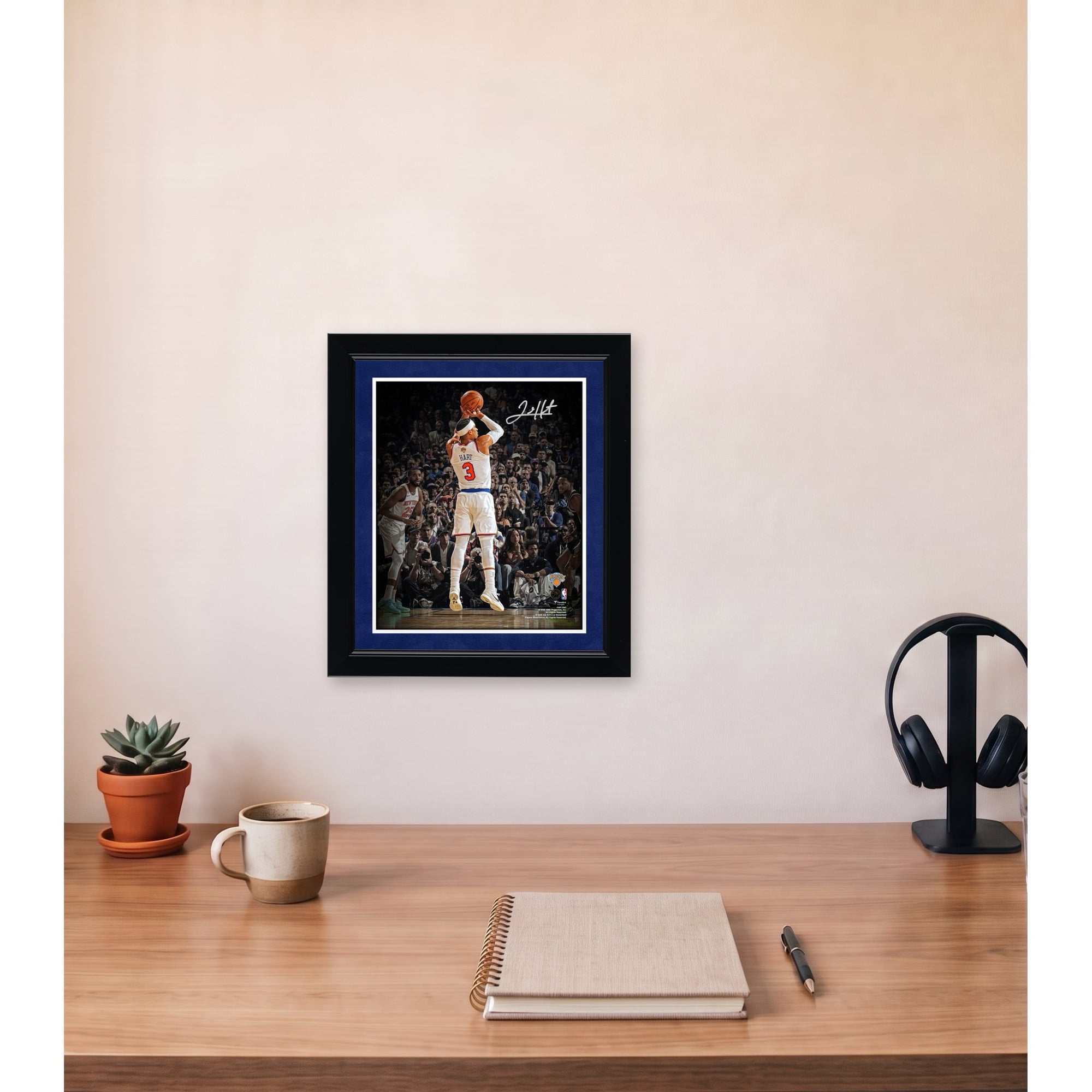 Josh Hart New York Knicks Autographed 2026 NBA Finals Champions 8" x 10" Action Spotlight Photograph