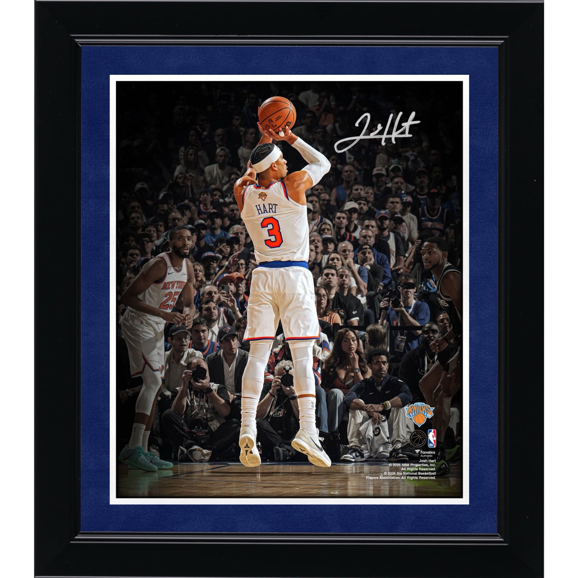 Josh Hart New York Knicks Autographed 2026 NBA Finals Champions 8" x 10" Action Spotlight Photograph