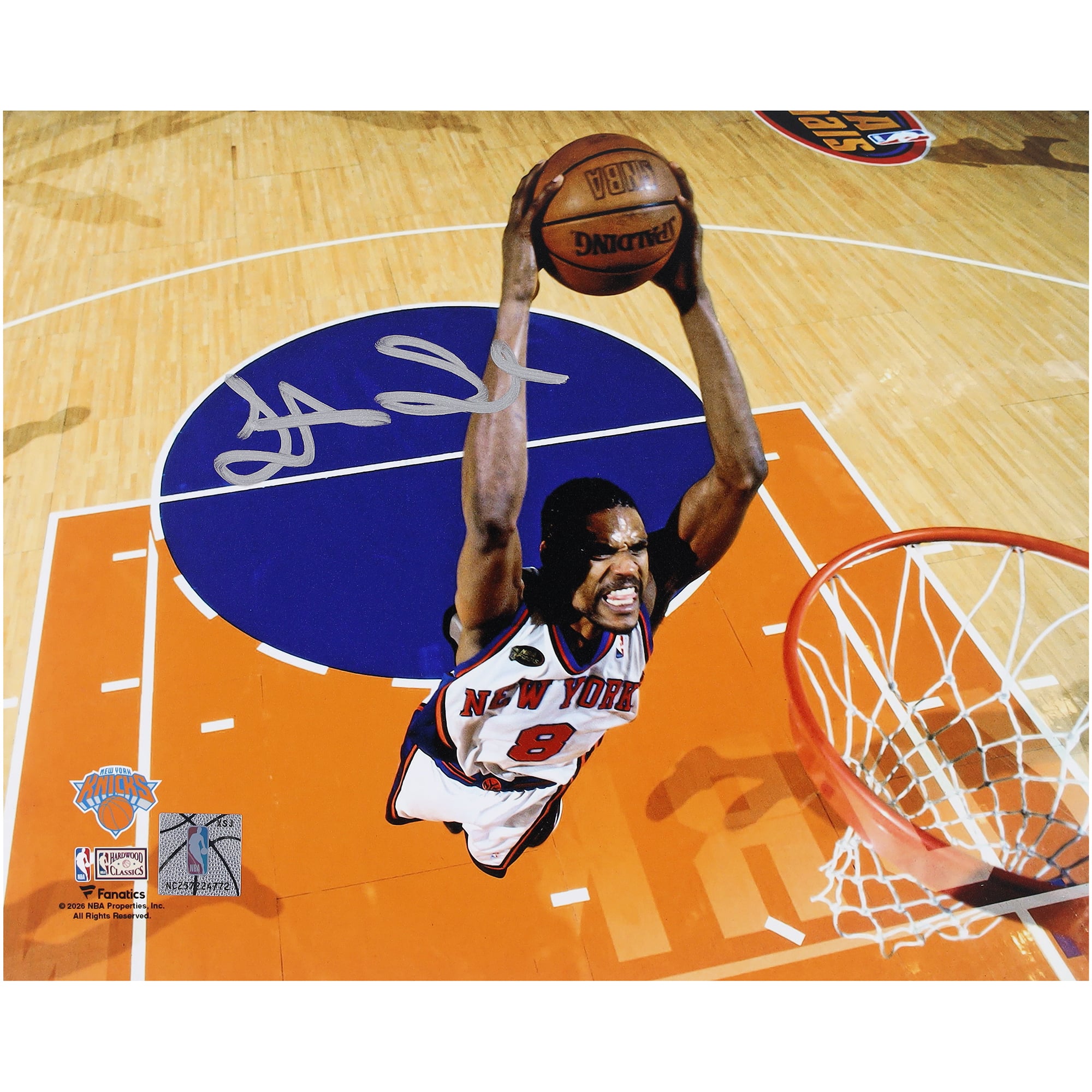 Latrell Sprewell New York Knicks Autographed 8" x 10" NBA Finals Game 4 Dunking Photograph
