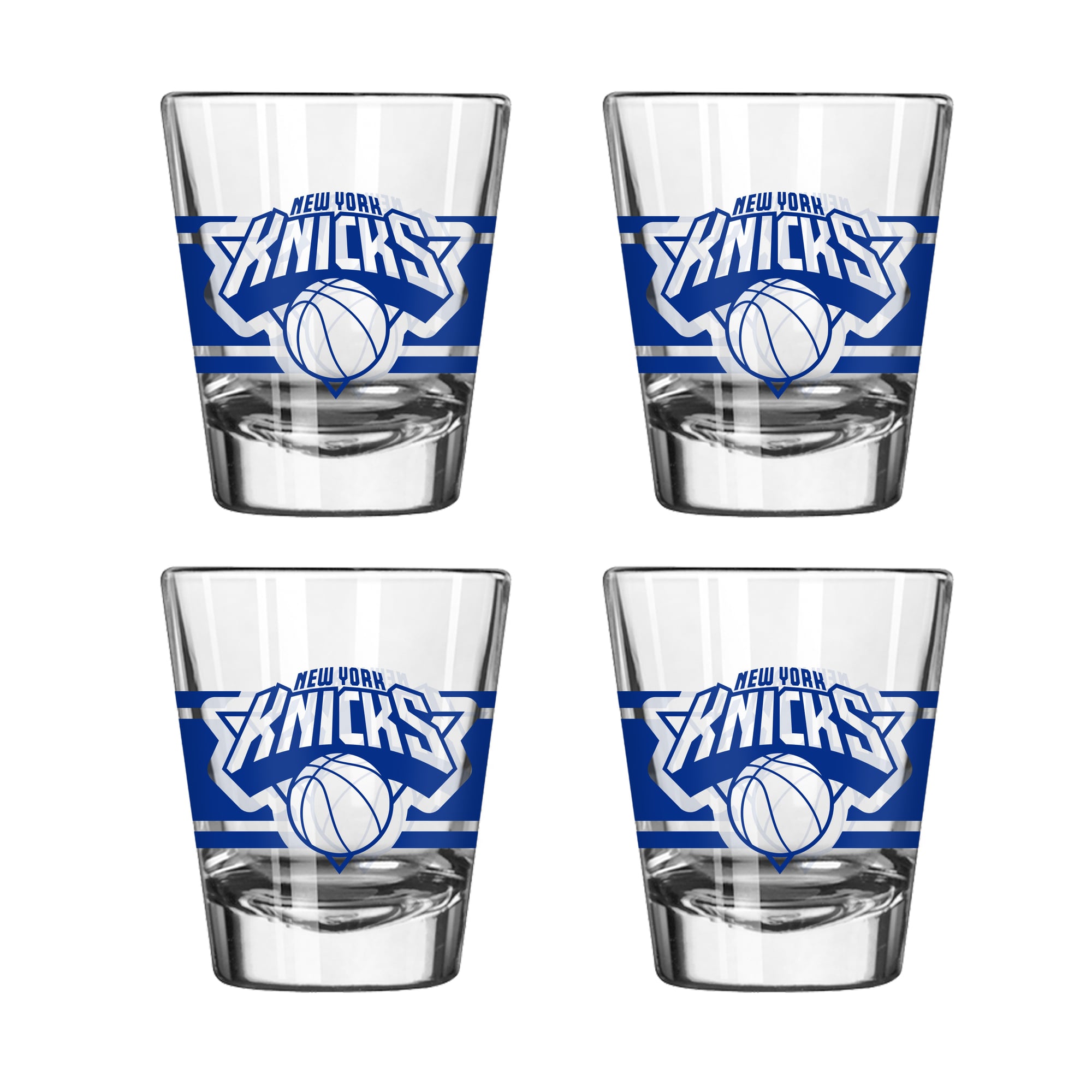 Logo Brands New York Knicks Four-Piece Stripe Shot Glass Set