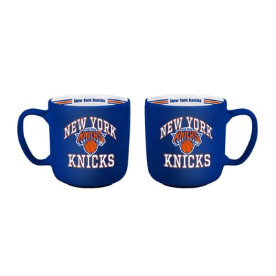 New York Knicks Logo Brands Two-Piece 15oz. Stripe Mug Set