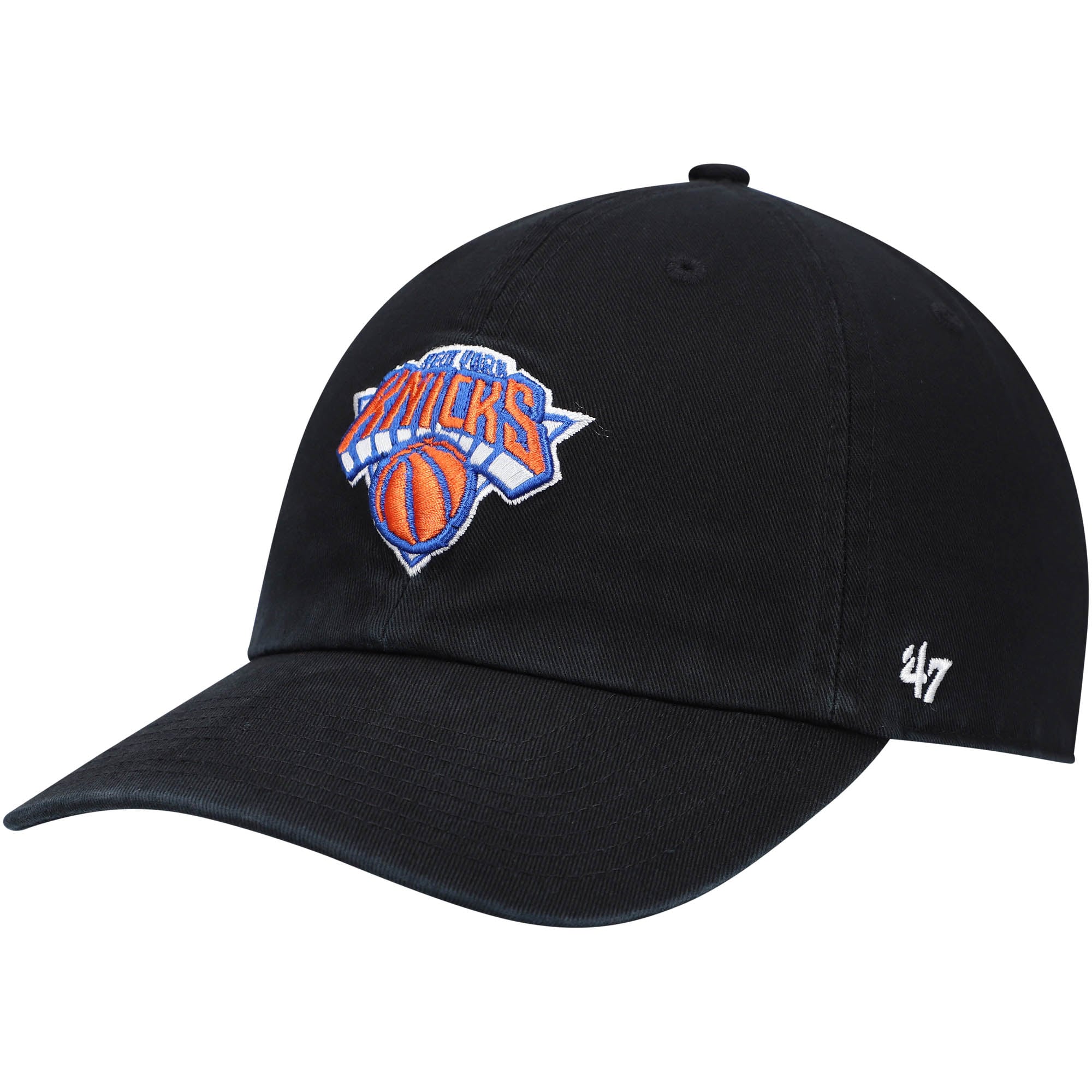Men's New York Knicks '47 Black Core Logo Clean Up Adjustable Hat