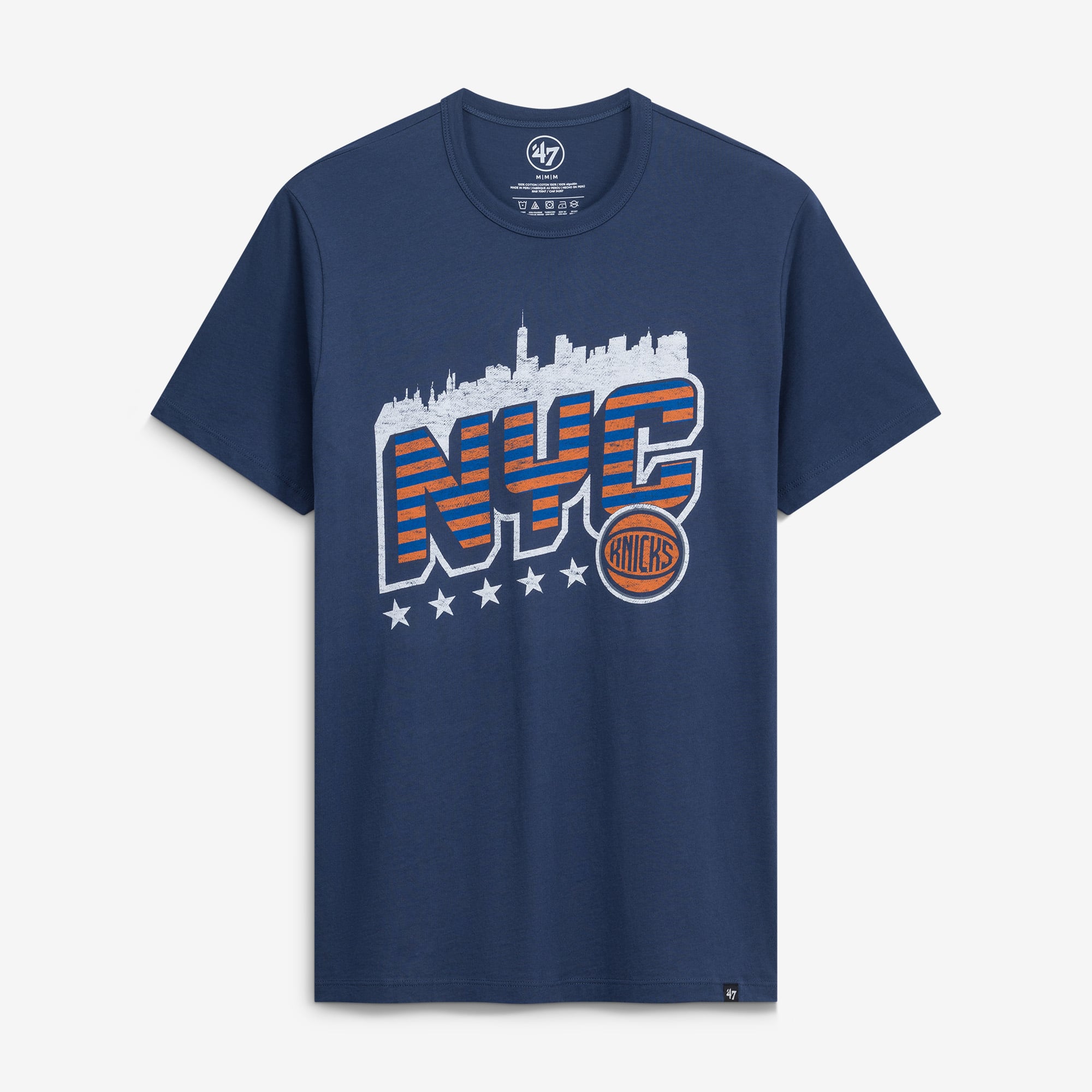 Men's '47  Blue New York Knicks Forever Franklin T-Shirt