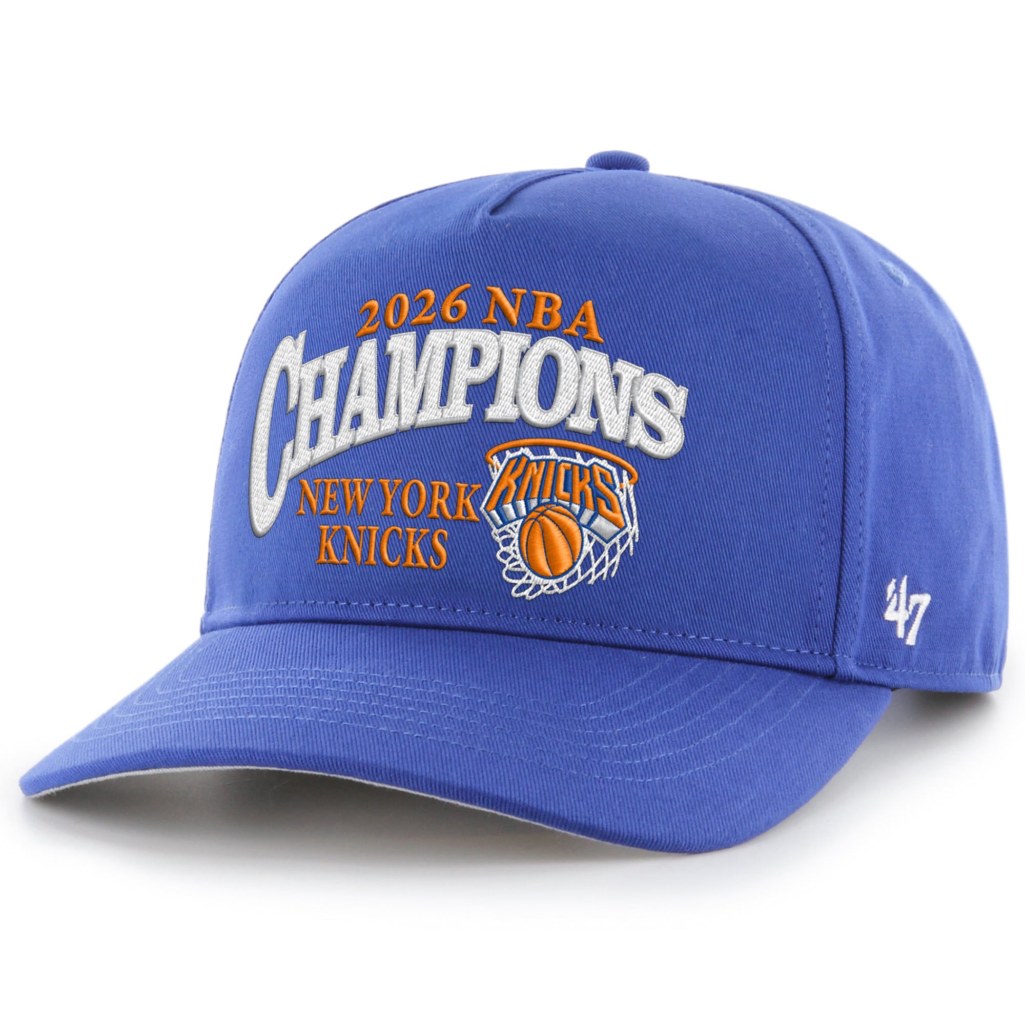 Men's '47 Blue New York Knicks 2026 NBA Finals Champions Hitch Adjustable Hat
