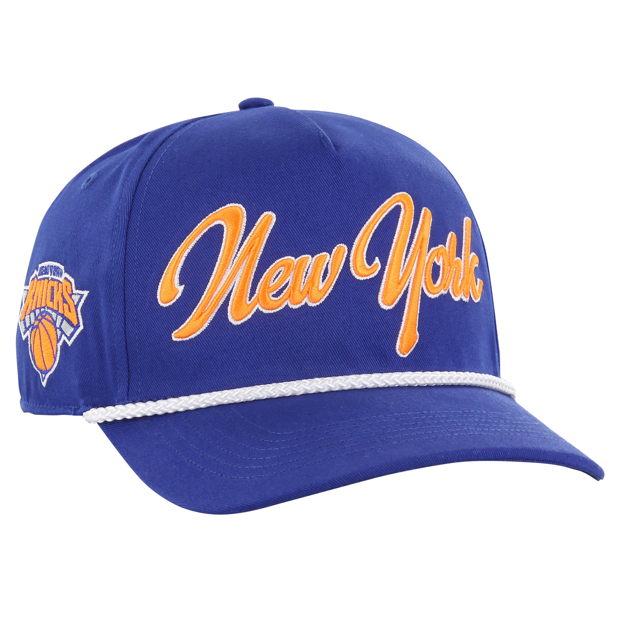 Men's '47 Blue New York Knicks Overhand Logo Hitch Adjustable Hat