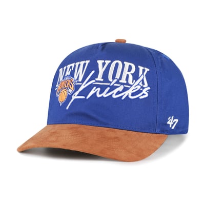 New York Knicks '47 Scribe Line Hitch Adjustable Hat - Blue/Tan