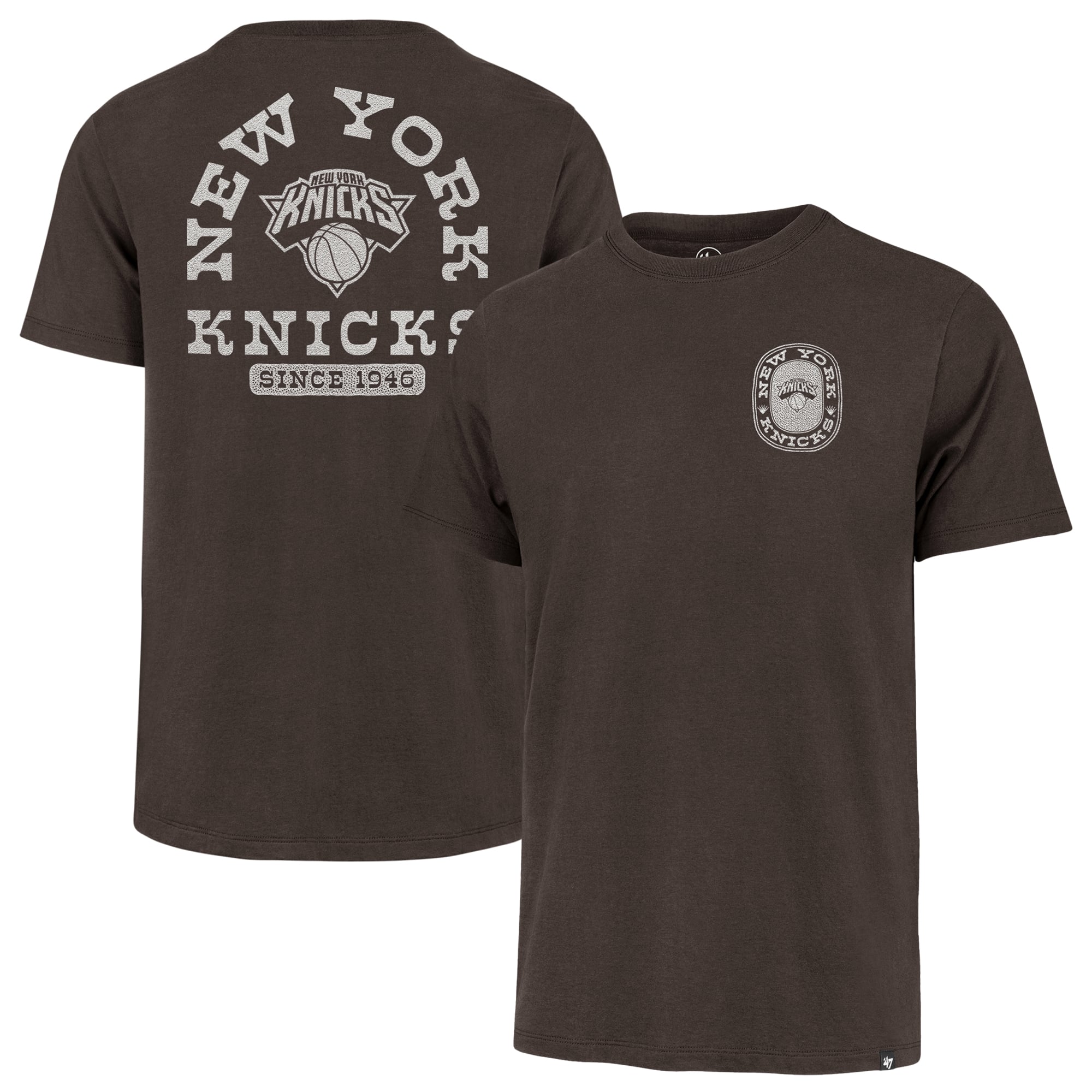 T-shirt gris « 47 » pour homme, « Walk Talk » des New York Knicks, Franklin