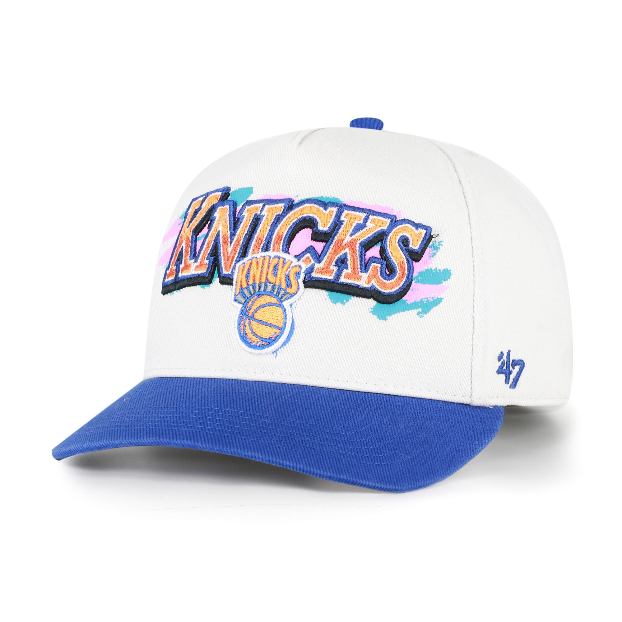 Men's '47  Cream New York Knicks City Paint Hitch Adjustable Hat