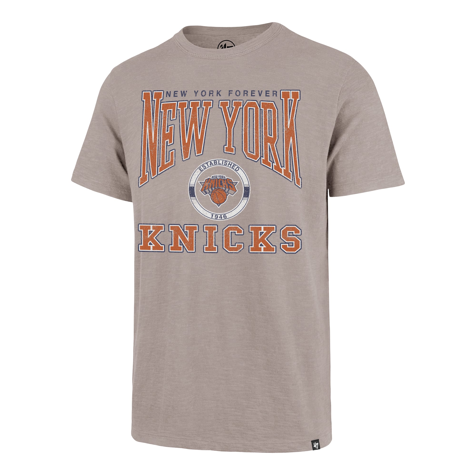 Men's '47  Gray New York Knicks All Out Scrum T-Shirt