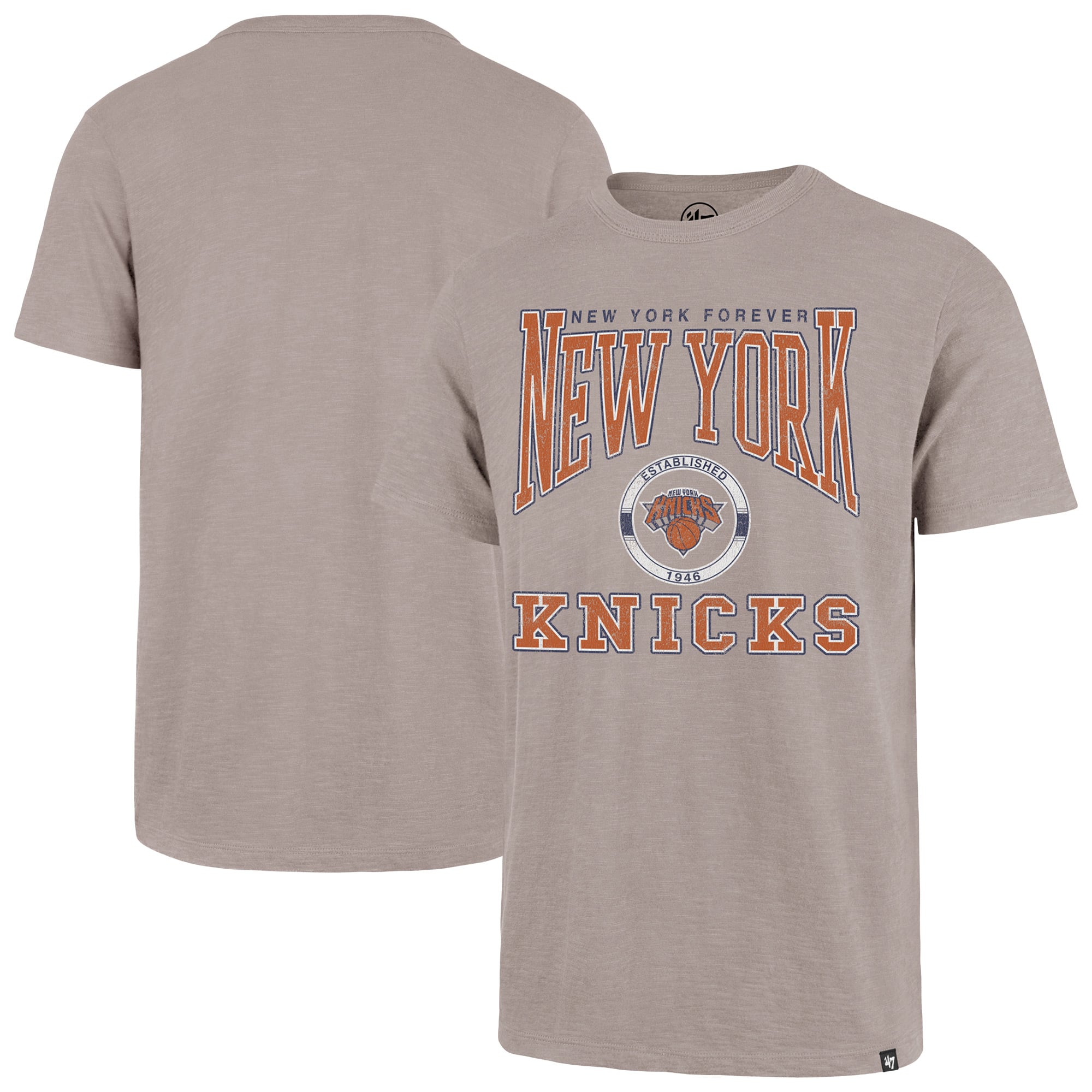 Men's '47  Gray New York Knicks All Out Scrum T-Shirt