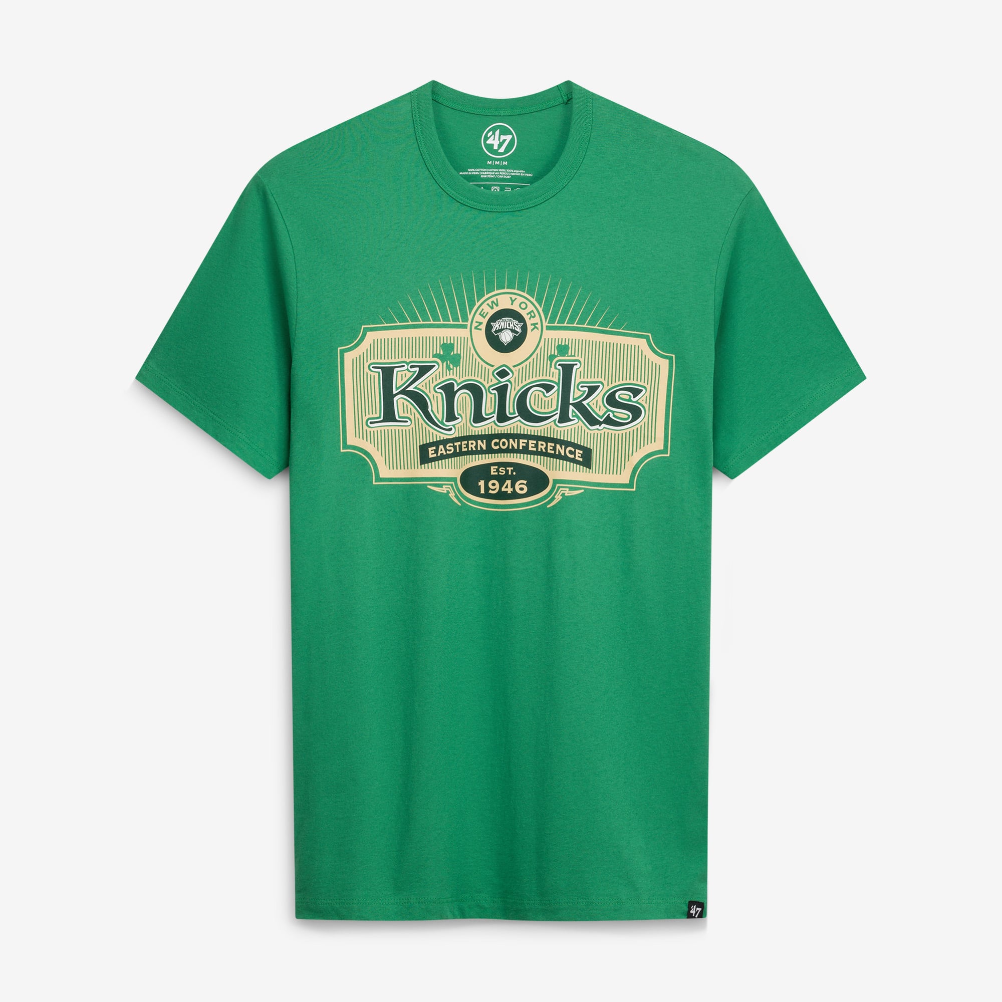 Men's '47 Green New York Knicks Lucky Team Franklin T-Shirt