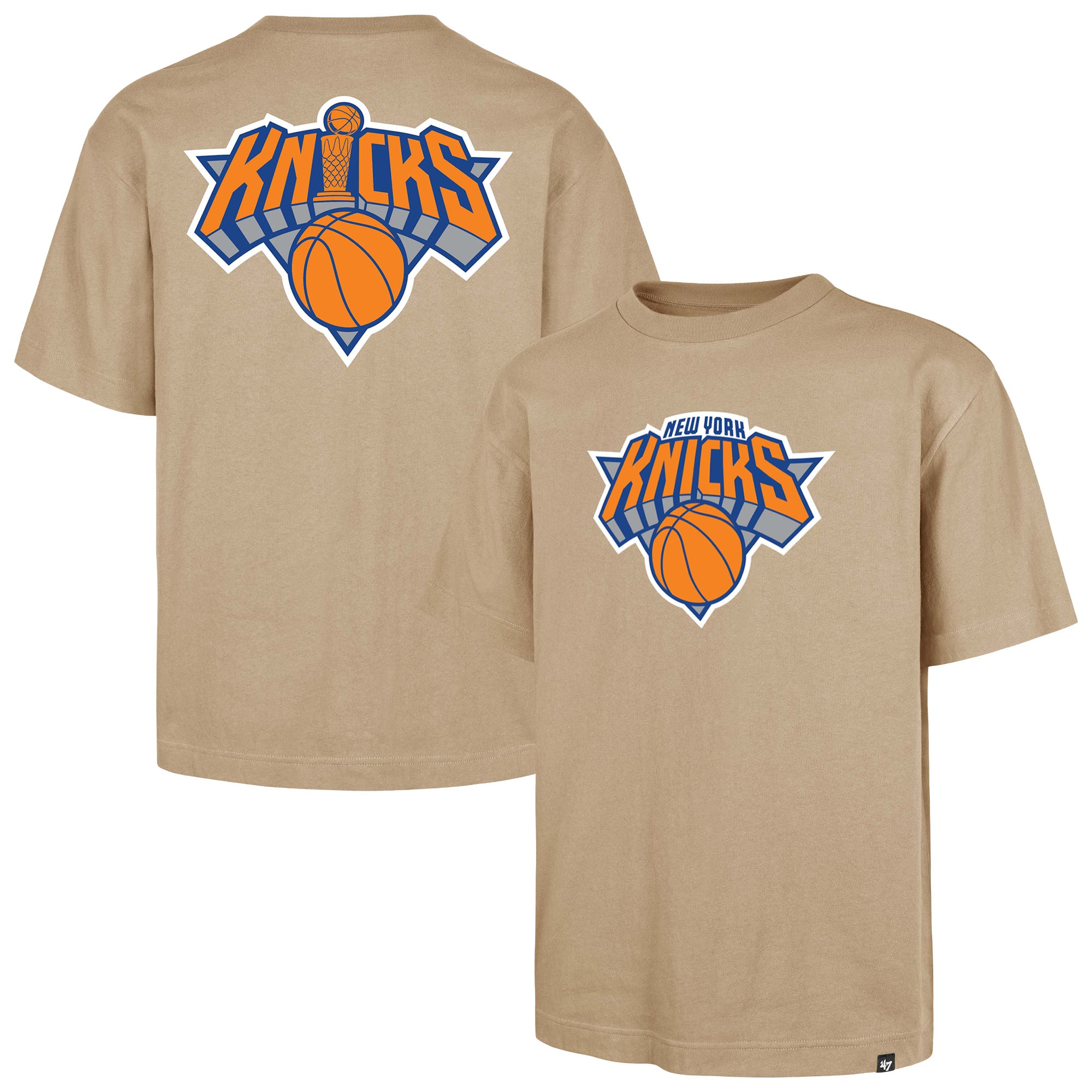 Men's '47 Khaki New York Knicks Regional Backer T-Shirt