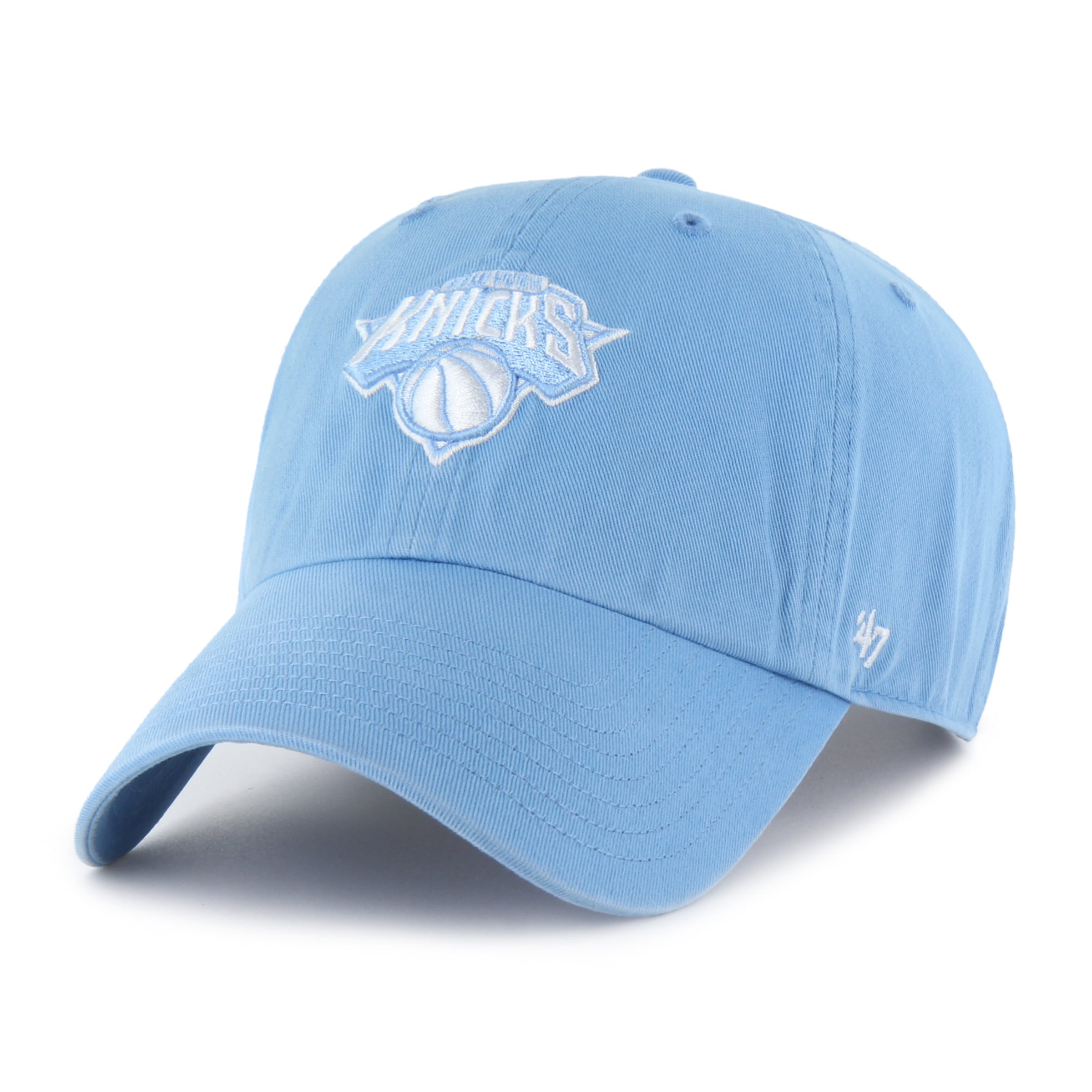 Men's '47 Light Blue New York Knicks Clean Up Adjustable Hat