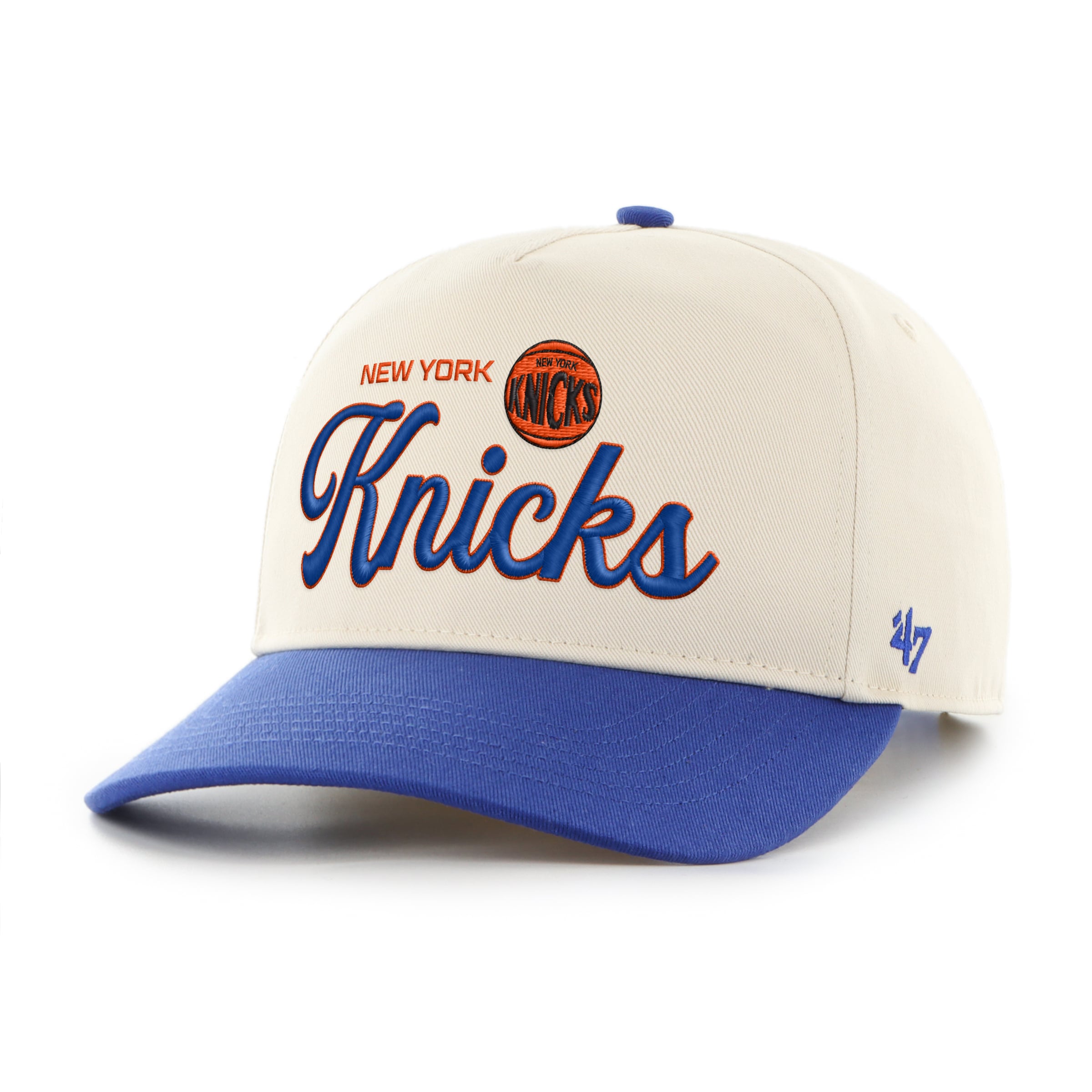 Men's '47  Natural/Blue New York Knicks Assemble Hitch Adjustable Hat