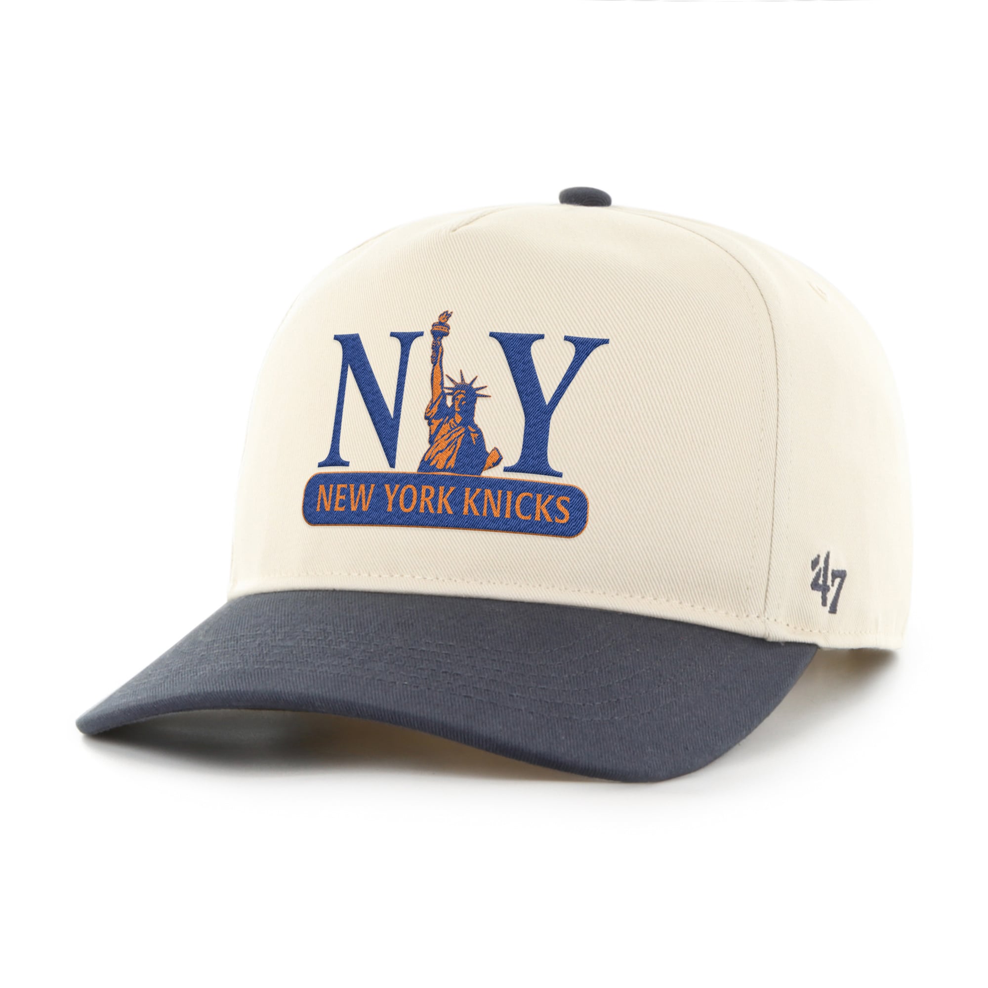 Casquette ajustable pour homme « 47 Natural/Marine New York Knicks » avec logo Hitch