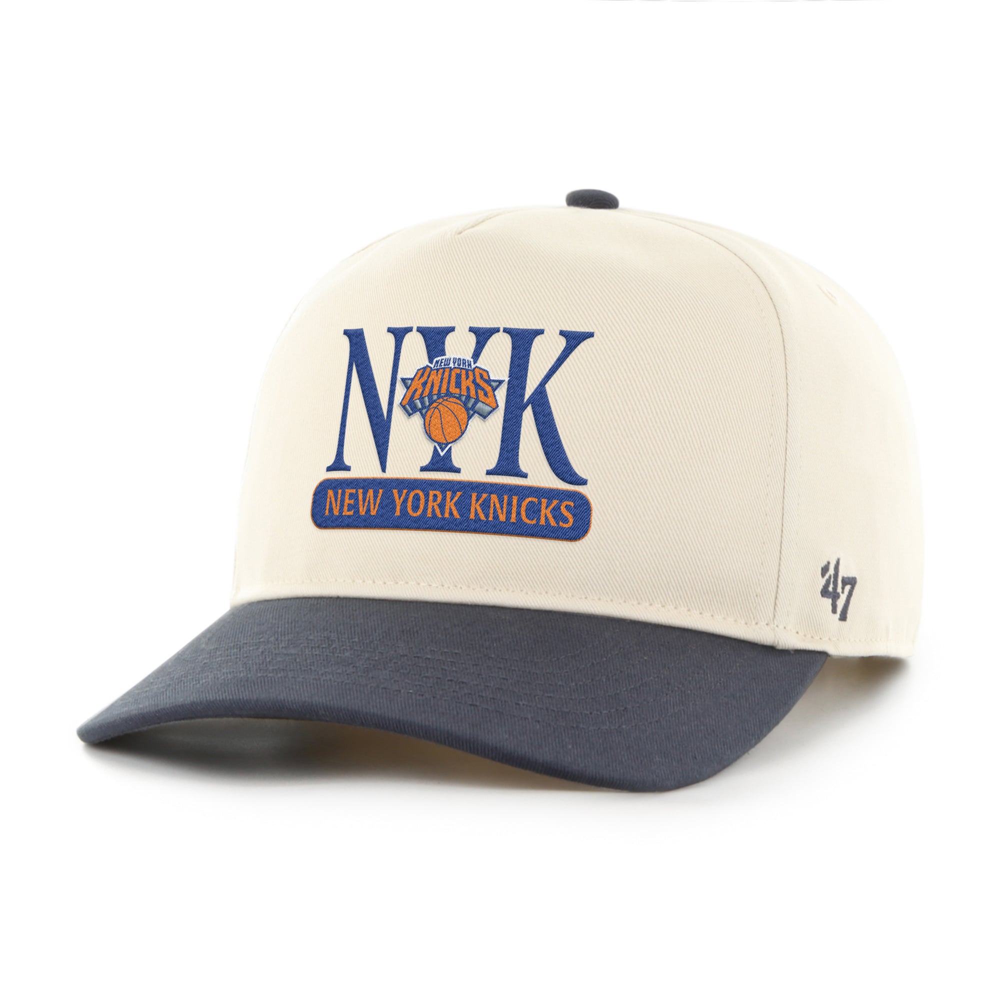 Men's '47 Natural/Navy New York Knicks Statue Of Liberty Hitch Adjustable Hat