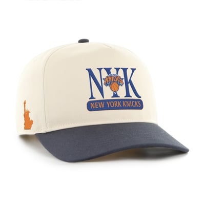 New York Knicks '47 Statue Of Liberty Hitch Adjustable Hat - Natural/Navy
