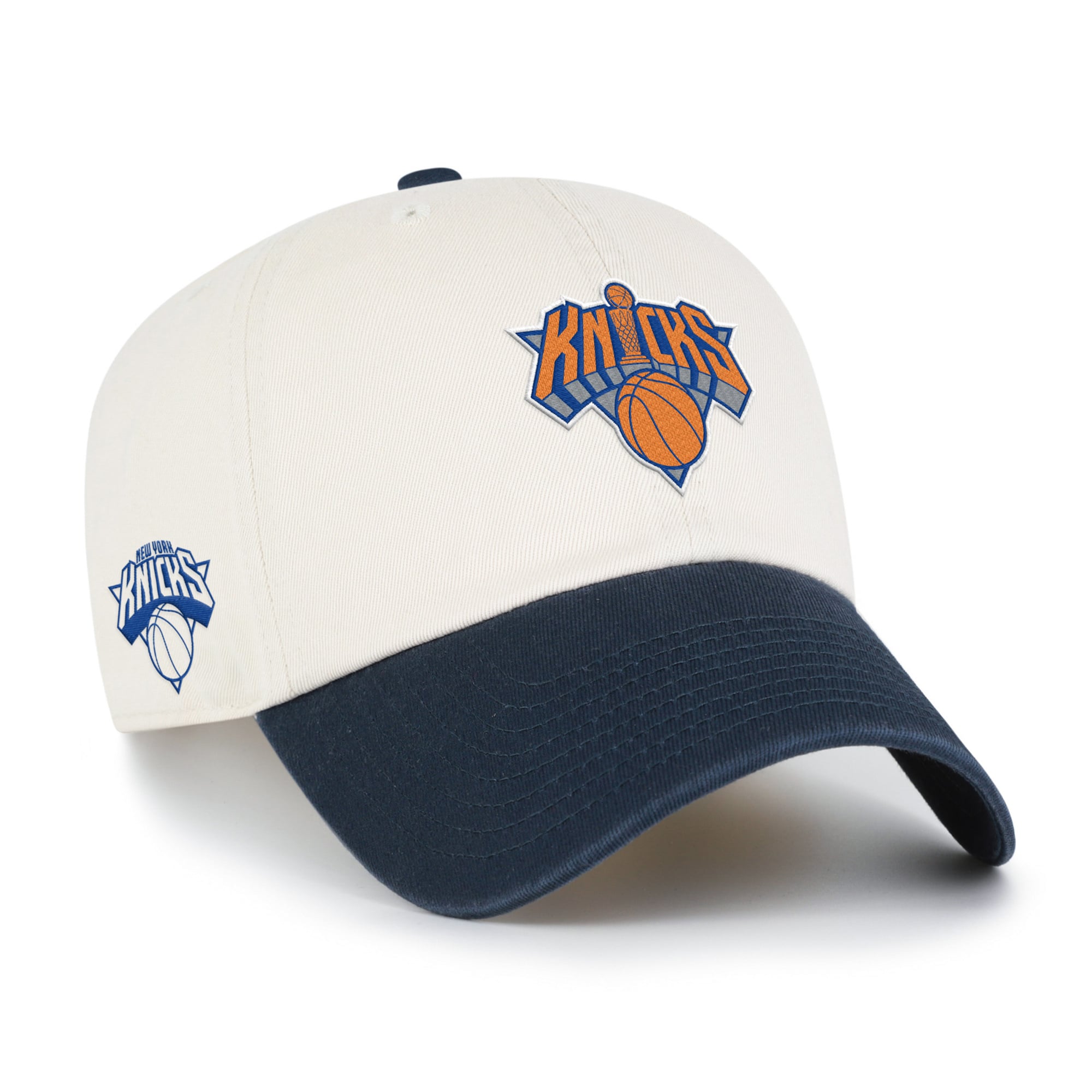 Men's New York Knicks '47 Natural/Navy Sure Shot Clean Up Adjustable Hat