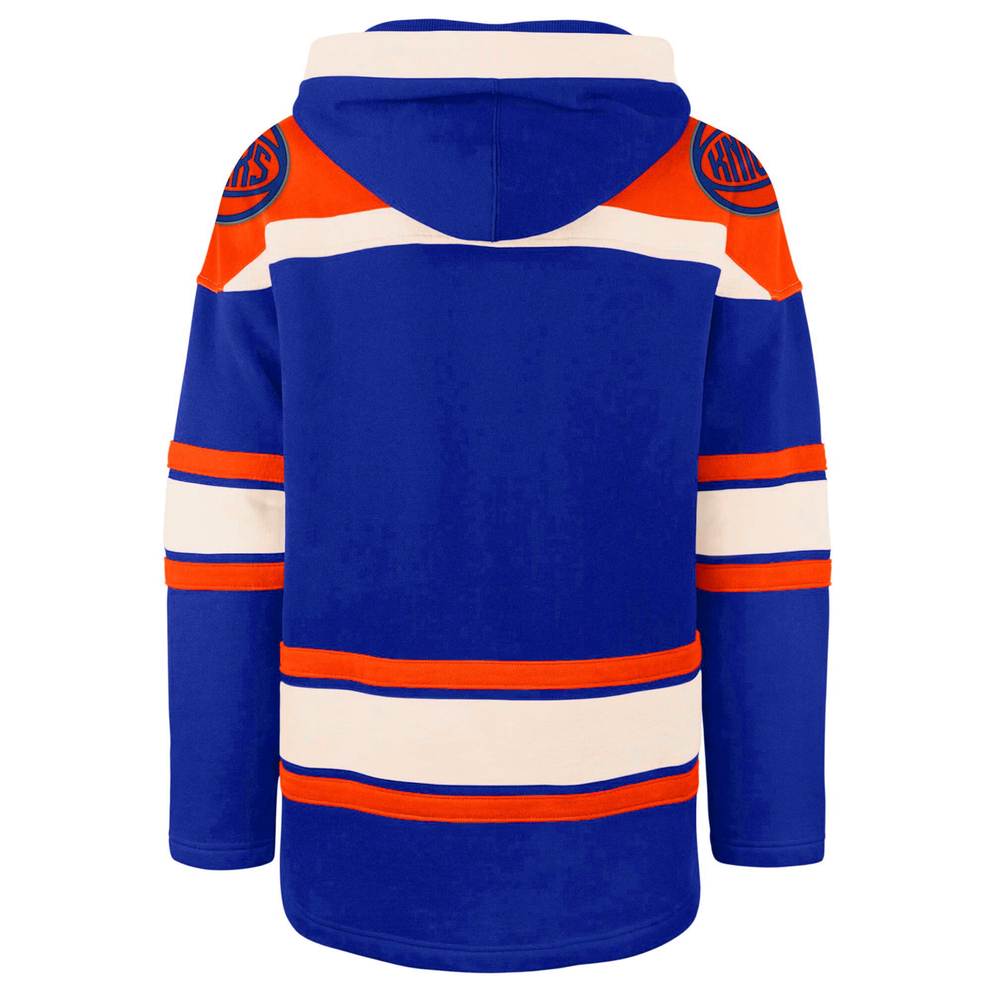 Sweat à capuche en dentelle supérieure '47 Royal New York Knicks pour hommes